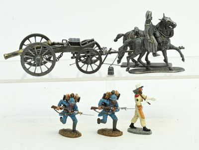 Atlas : prolonge d'artillerie Gribeauval en white métal comprenant : - Photo 1