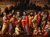 an image of a painting of a group of people in a field
