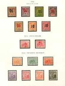 un ensemble de timbres portant des couleurs et des numéros différents