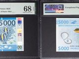trois types de devises différents exposés dans un magasin