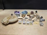 a lot of rocks and stones that are on a table