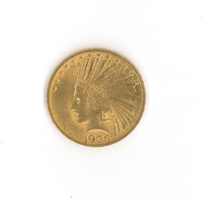 une image représentant une pièce d'or sur laquelle figure une coiffe