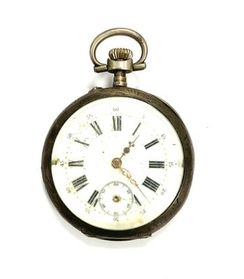 an old pocket watch with roman numerals on it