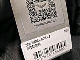 a qr code on the back of a black jacket