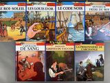 six books of french children ' s literature, including the story of louis de sang and the story of louis