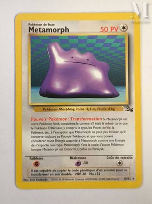 a close up of a pokemon card with a purple object on it