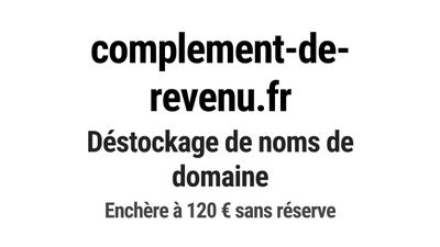 Nom de domaine complement-de-revenu.