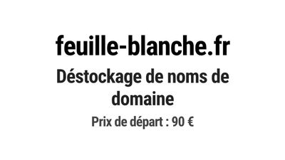 Nom de domaine feuille-blanche.