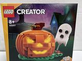 lego creator halloween pumpkin with ghost and ghost face