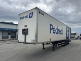 a delivery truck that is parked in a parking lot