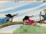 une image représentant un tableau où l'on voit une femme et un homme sur une branche d'arbre