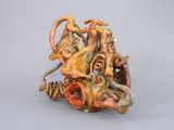 a sculpture of an octopus that is sitting on a table