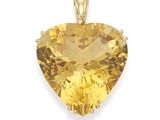 un pendentif en citrine en forme de cœur orné d'une topaze jaune