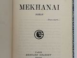 an open book with a handwritten title and a picture of a man