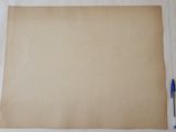 a piece of paper with a blue pen on it