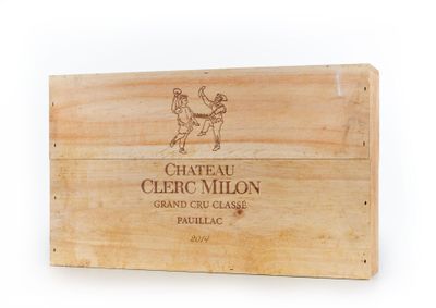 a wooden box with a wine label on it
