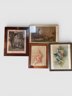 LOT DE 6 pièces encadrées  « Lot vendu sous la forme judiciaire (LJ, s - Photo 1