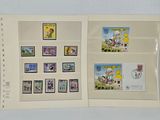 a picture of an open book with stamps on it