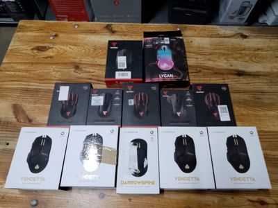 a lot of different types of mouses on the table