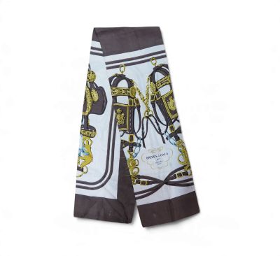 an image of a scarf with a picture of a horse on it