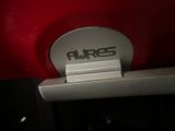 a close up of a red car with the word flure written on it