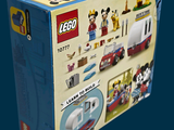 a box of legos on a blue background
