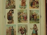 an open book with pictures of children dressed in different costumes