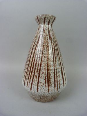 ACCOLAY - VASE balustre sur talon en grès émaillé de couleur…