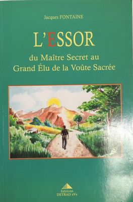 un livre vert sur lequel figure l'image d'un homme marchant sur une route