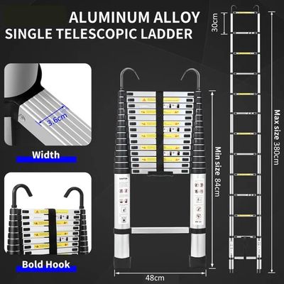un schéma représentant une échelle, avec ses dimensions et sa hauteur