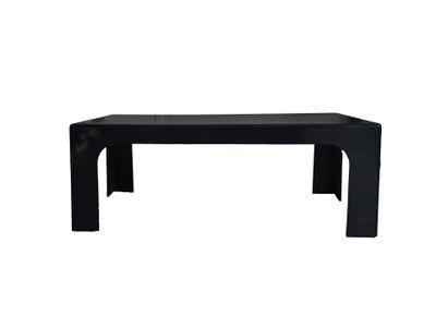 Table basse en fibre laquée bleue