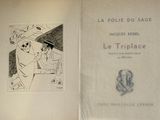 a book with a drawing of a man in a top hat