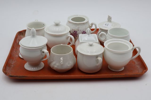 Lot de pots à crème (5 avec couvercle)