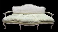 Banquette en bois laqué époque Louis XV
