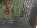 an image of a close up of a painting on a wall