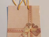 a small gift bag with a bow on it