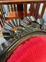Banquette, en bois noirci et velours rouge, époque Napoléon … (photo 6)