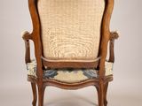 an image of a chair that is sitting on a white surface
