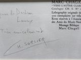 marc chagall autographed letter to his wife in paris, france