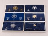 quatre types différents de cartes représentant des pièces de monnaie françaises sur un fond blanc
