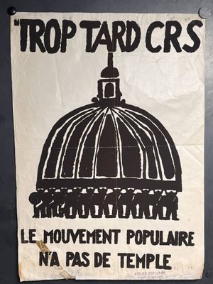 (MAI 68) Affiche de l'Atelier populaire ex- Ecole des Beaux …