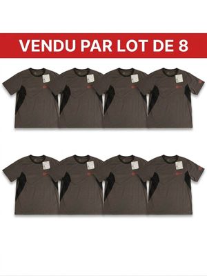 lot de 8 t-shirts pour homme à manches noires et marron