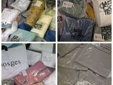 de nombreuses photos différentes montrant un tas de vêtements et d'autres objets