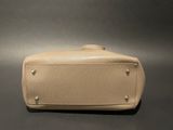 michael korsh beige leather purse with rivets