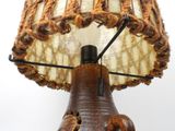 a lamp that is sitting on top of a table