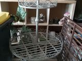 a table that has a umbrella on top of it