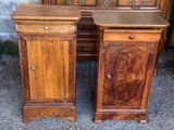 two wooden desks with drawers and drawers on top of them