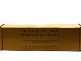 this side up - half product of france is in a cardboard box