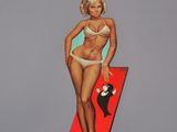 une affiche représentant une femme en bikini