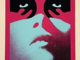 an image of a close up of a person ' s face on a poster